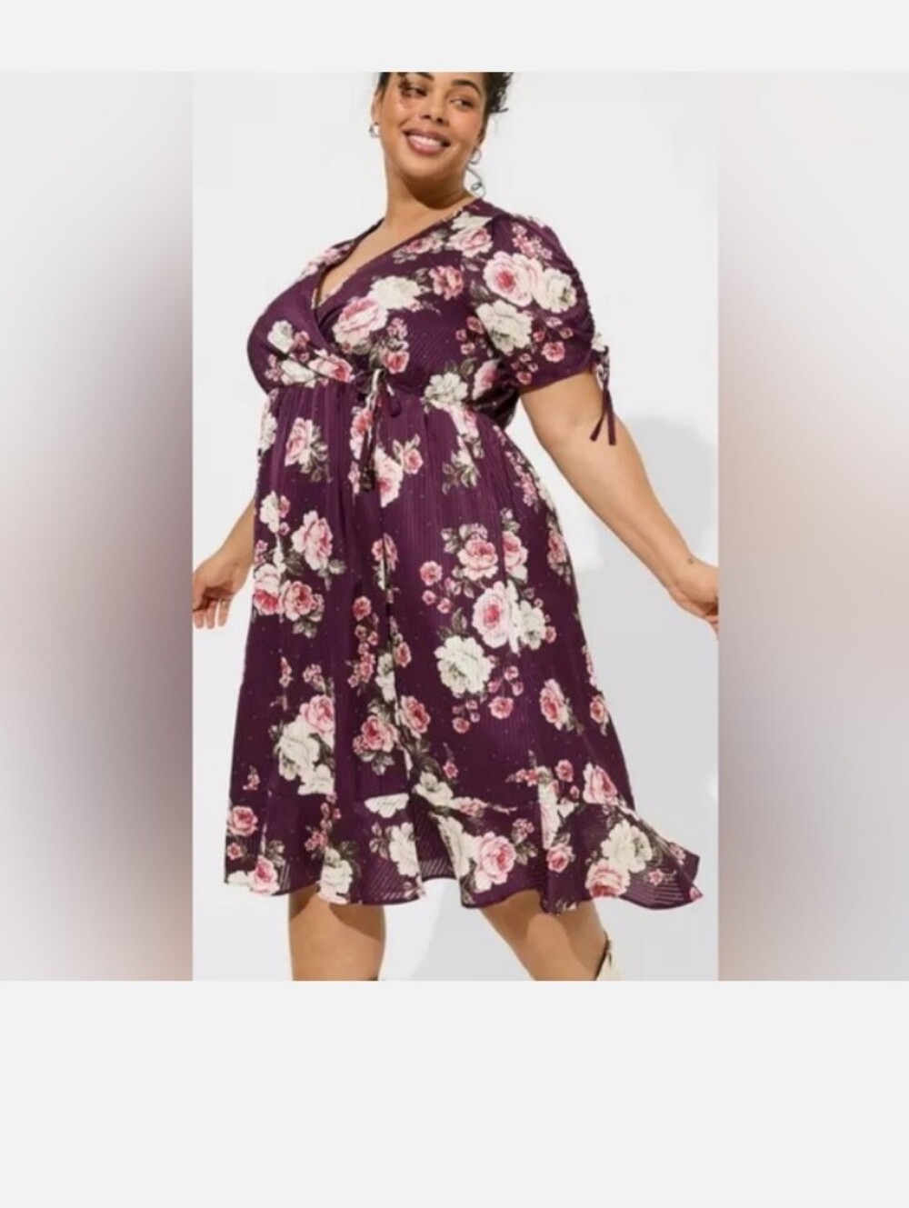 Torrid Satin Surplice Wrap Dress